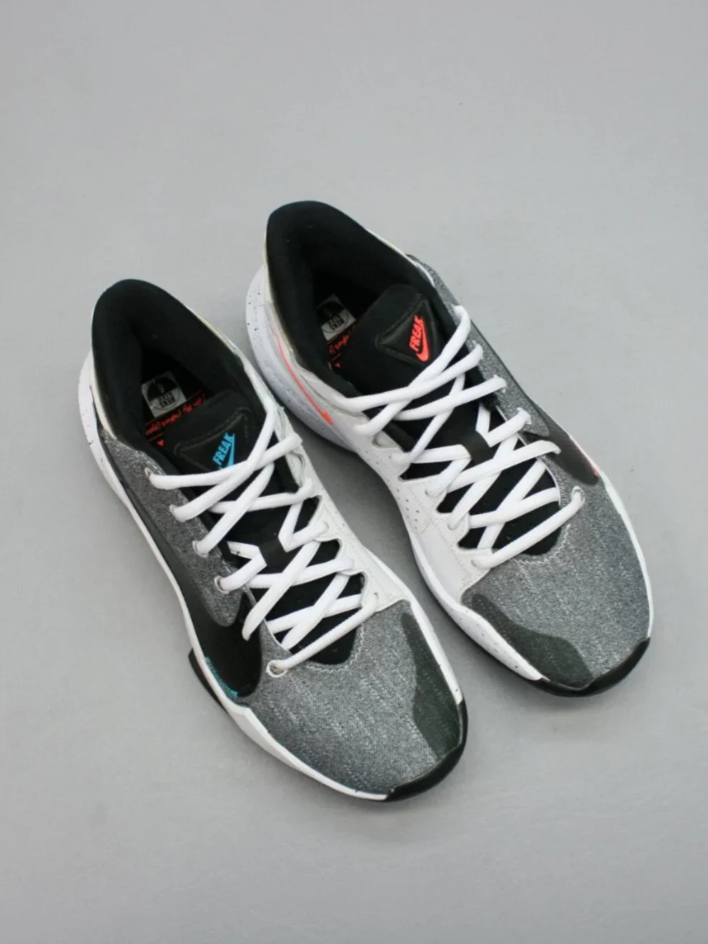 Nike Men's 6 Zoom Freak 2 Denim Mango Teal Giannis Gym Shoes Sneakers CK5424-101